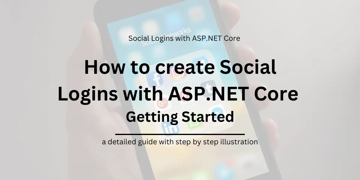 How to create Social Logins with ASP.NET Core